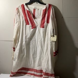 Hinge Embroidery cotton dress